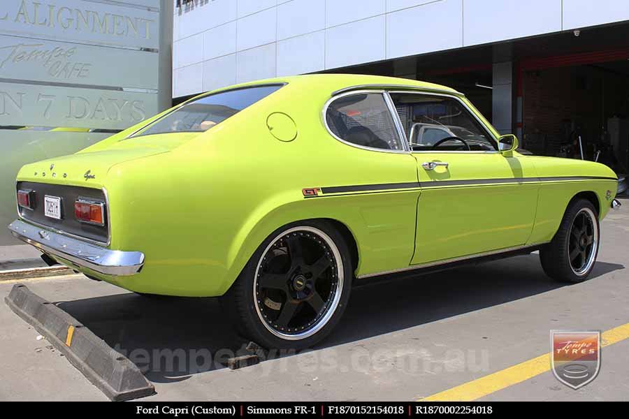 18x7.0 18x8.5 Simmons FR-1 Gloss Black on FORD CAPRI