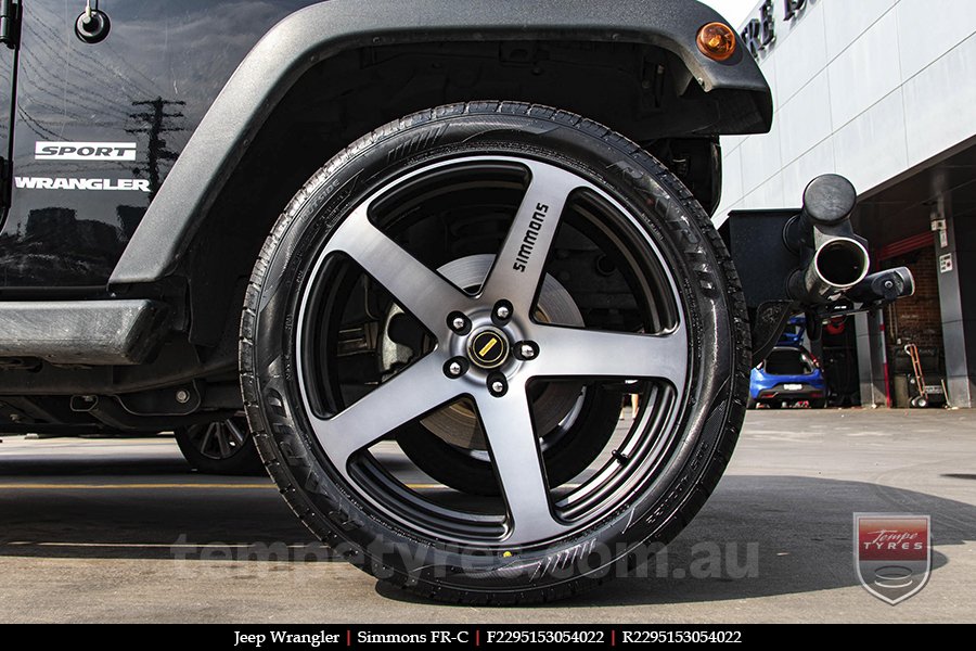 22x9.5 Simmons FR-C Black Tint NCT on JEEP WRANGLER