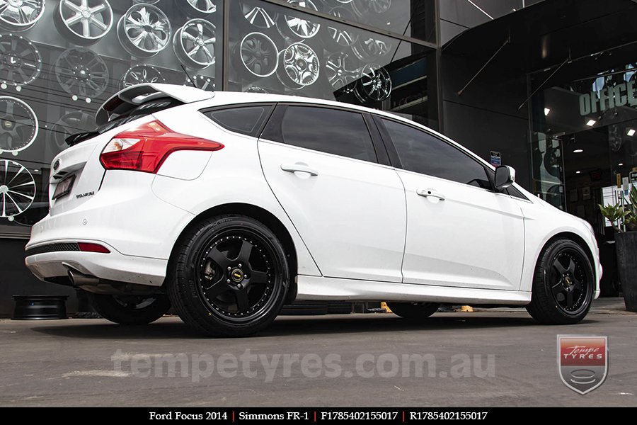 17x7.0 17x8.5 Simmons FR-1 Satin Black on FORD FOCUS