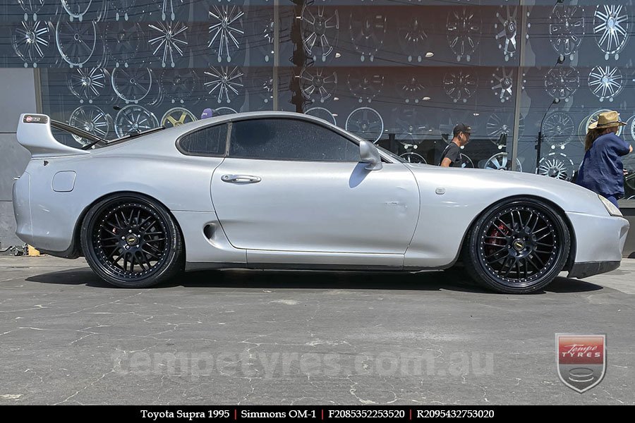 20x8.5 20x9.5 Simmons OM-1 Satin Black on TOYOTA SUPRA