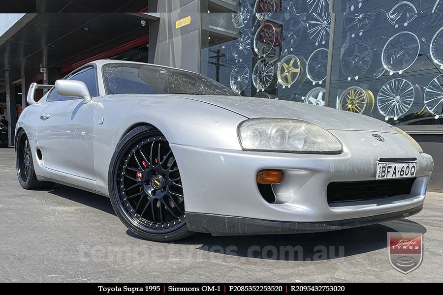 20x8.5 20x9.5 Simmons OM-1 Satin Black on TOYOTA SUPRA