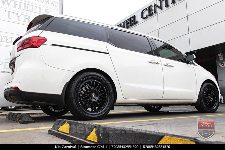 20x8.5 20x9.5 Simmons OM-1 Flat Black on KIA CARNIVAL