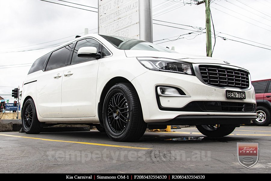 20x8.5 20x9.5 Simmons OM-1 Flat Black on KIA CARNIVAL