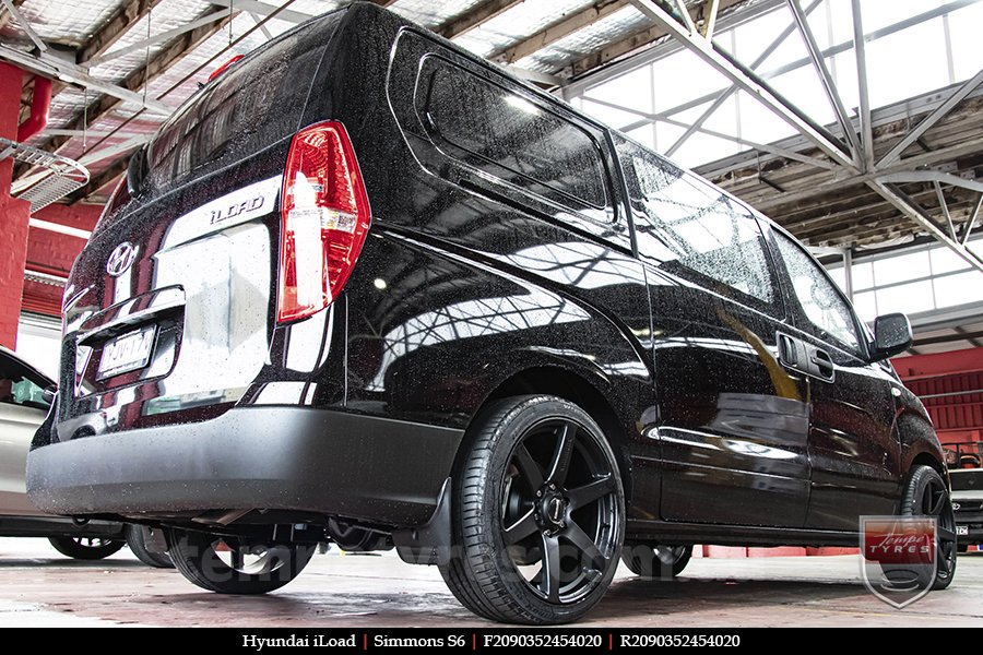 20x9.0 Simmons S6 Matte Black NCT on HYUNDAI iLOAD