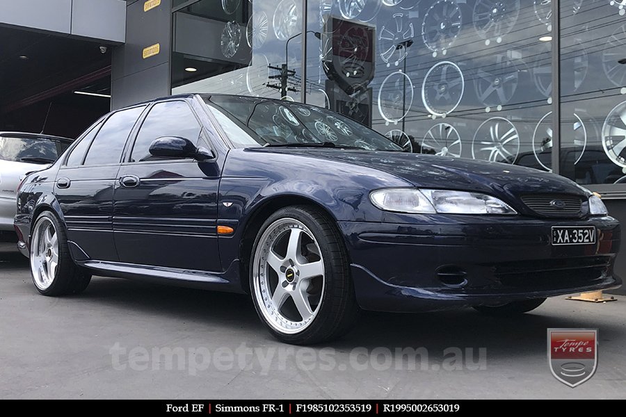 19x8.5 19x9.5 Simmons FR-1 Silver on FORD FALCON