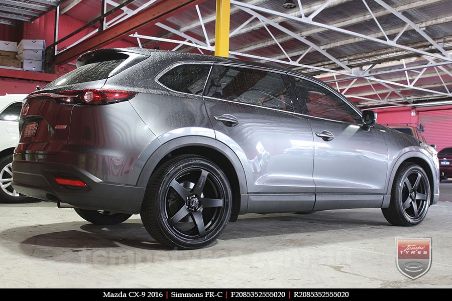 20x8.5 20x10 Simmons FR-C Satin Black NCT on MAZDA CX9