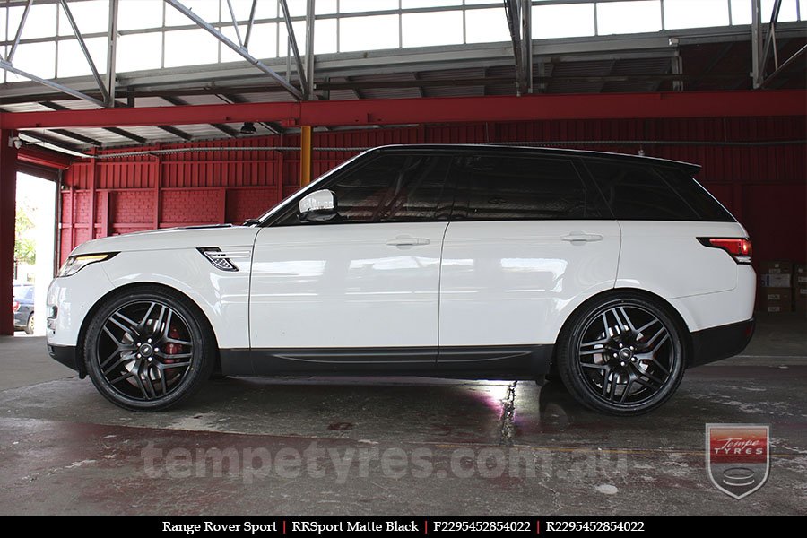 22x9.5 RRSPORT Matte Black on RANGE ROVER SPORT