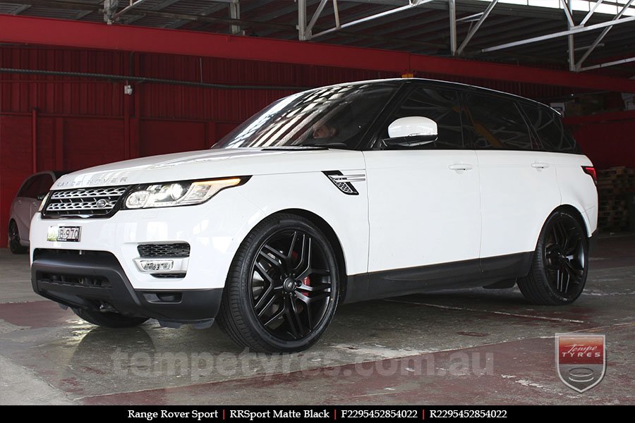 22x9.5 RRSPORT Matte Black on RANGE ROVER SPORT