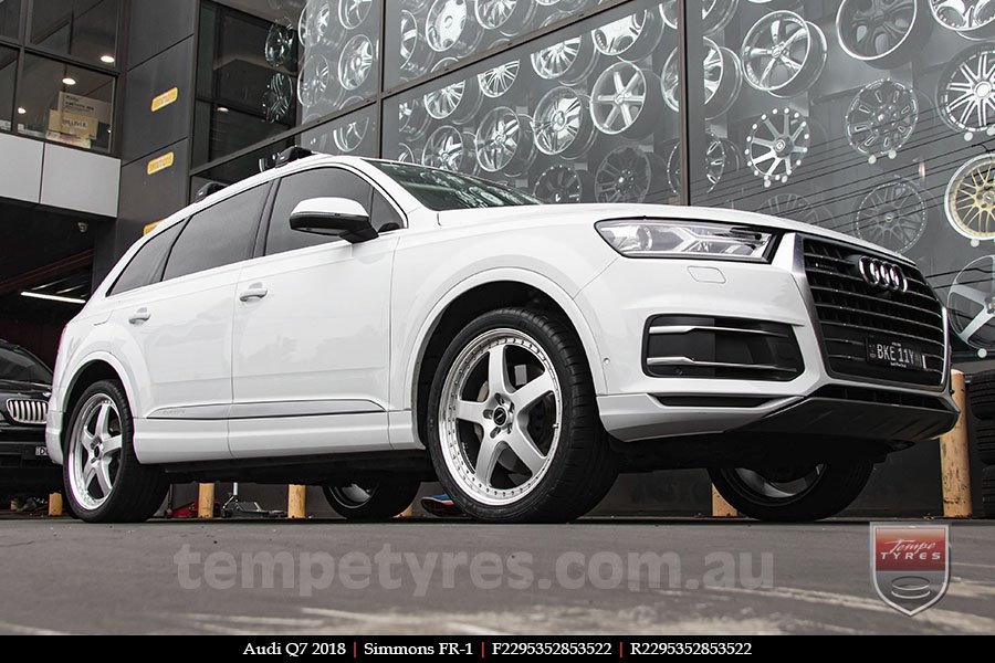 22x8.5 22x9.5 Simmons FR-1 Silver on AUDI Q7