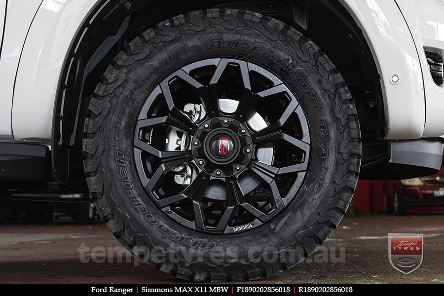 18x9.0 Simmons MAX X11 MBW on FORD RANGER 