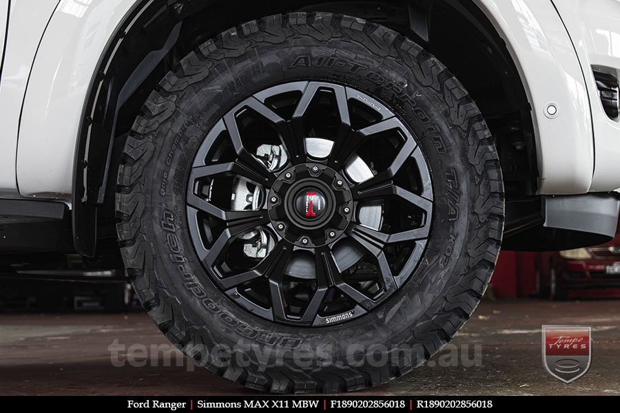 18x9.0 Simmons MAX X11 MBW on FORD RANGER 