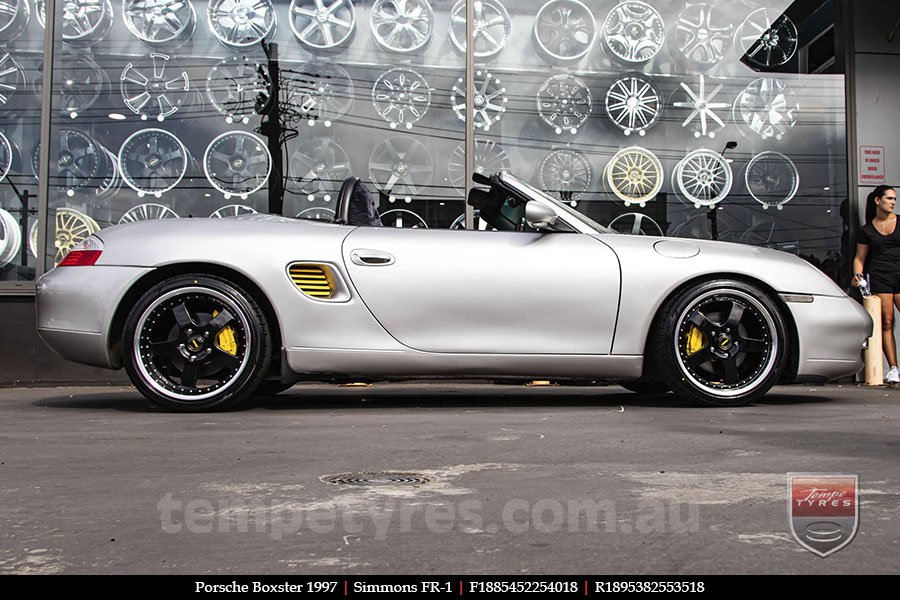 18x8.5 18x9.5 Simmons FR-1 Gloss Black on PORSCHE BOXSTER