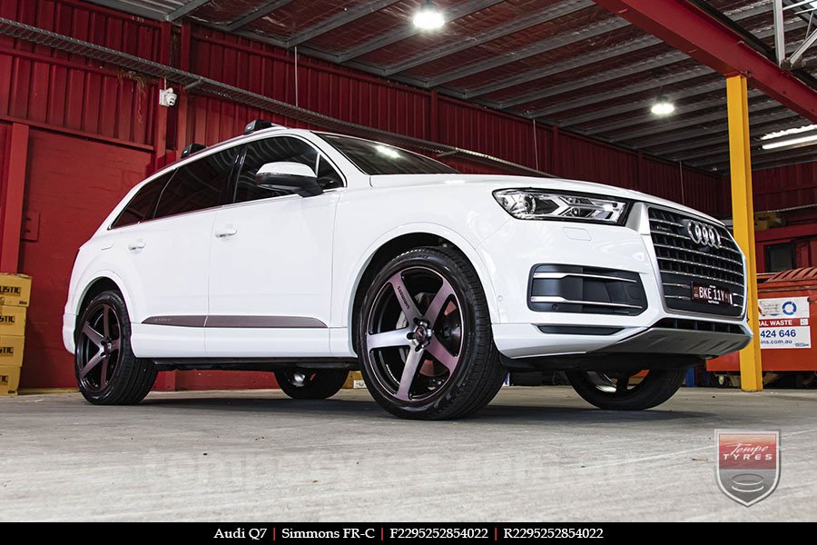 22x9.5 Simmons FR-C Black Tint NCT on AUDI Q7