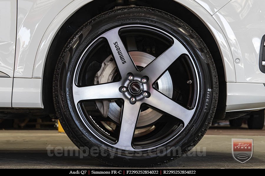 22x9.5 Simmons FR-C Black Tint NCT on AUDI Q7