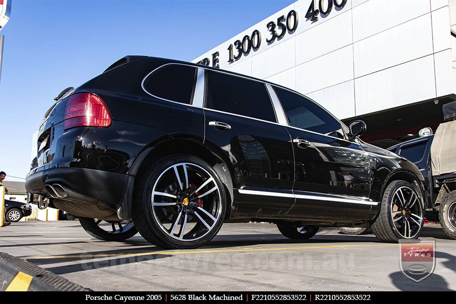 22x10 5628 Black Machined on PORSCHE CAYENNE 