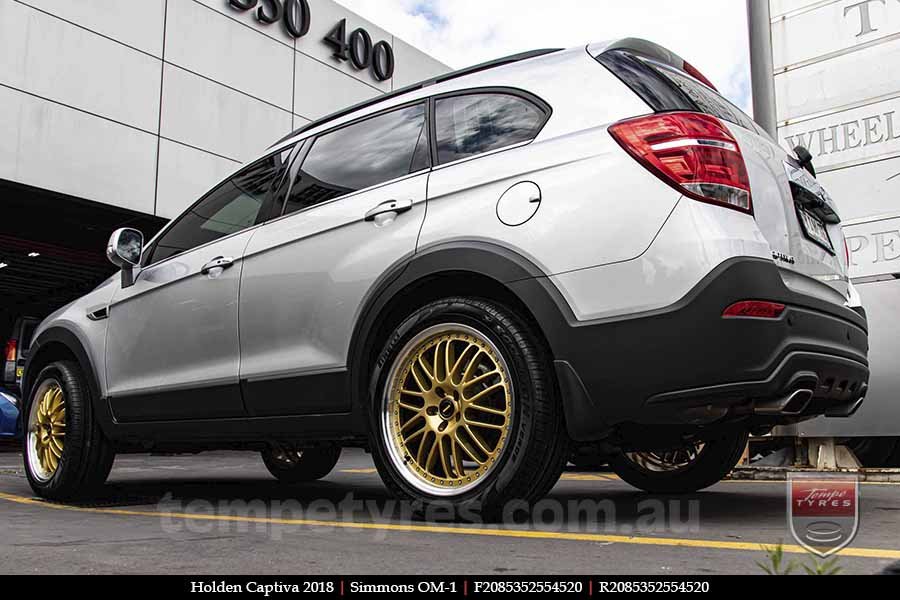 20x8.5 20x9.5 Simmons OM-1 Gold on HOLDEN CAPTIVA