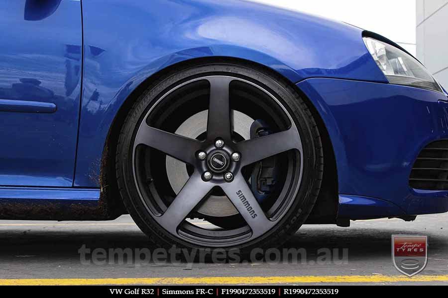 19x8.0 19x9.0 Simmons FR-C Black Tint NCT on VW GOLF