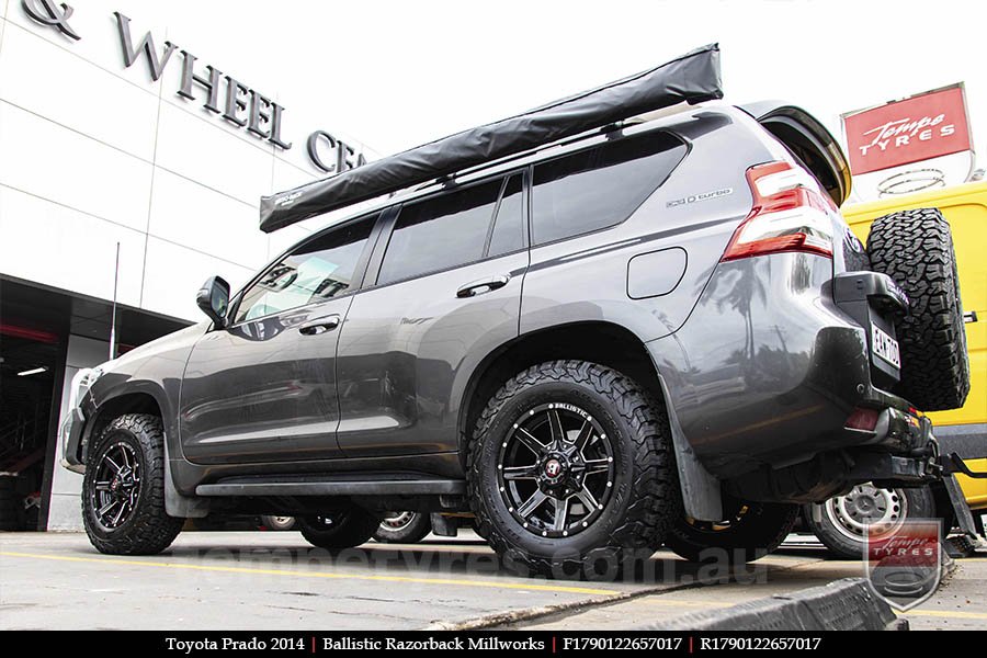 17x9.0 Ballistic Razorback Millworks on TOYOTA PRADO 