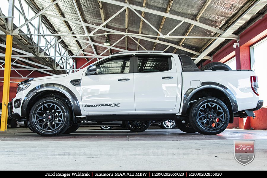 20x9.0 Simmons MAX X11 MBW on FORD RANGER WILDTRAK