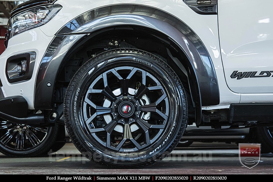 20x9.0 Simmons MAX X11 MBW on FORD RANGER WILDTRAK