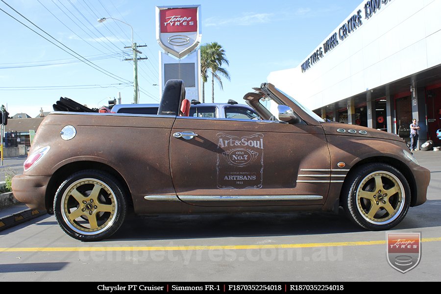 18x7.0 18x8.5 Simmons FR-1 Gold on CHRYSLER PT CRUISER