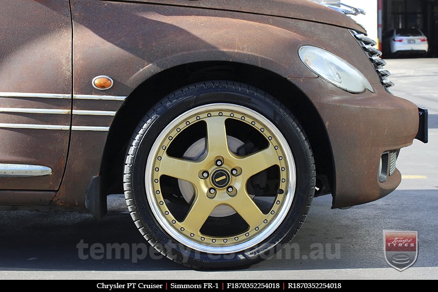 18x7.0 18x8.5 Simmons FR-1 Gold on CHRYSLER PT CRUISER