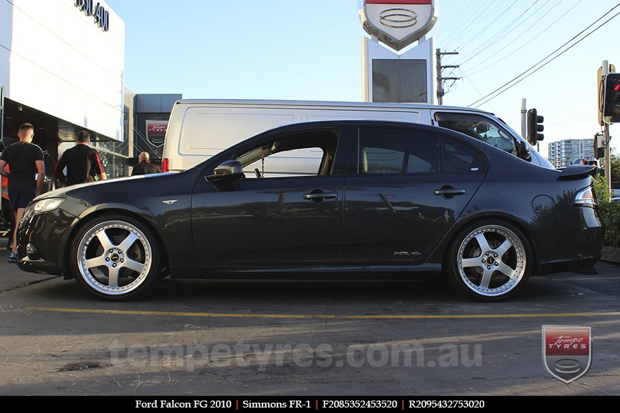 20x8.5 20x9.5 Simmons FR-1 Silver on FORD FALCON