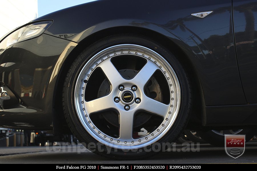 20x8.5 20x9.5 Simmons FR-1 Silver on FORD FALCON