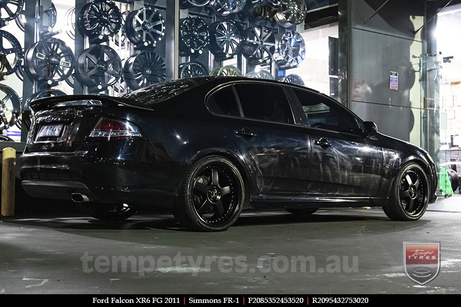 20x8.5 20x9.5 Simmons FR-1 Satin Black on FORD FALCON