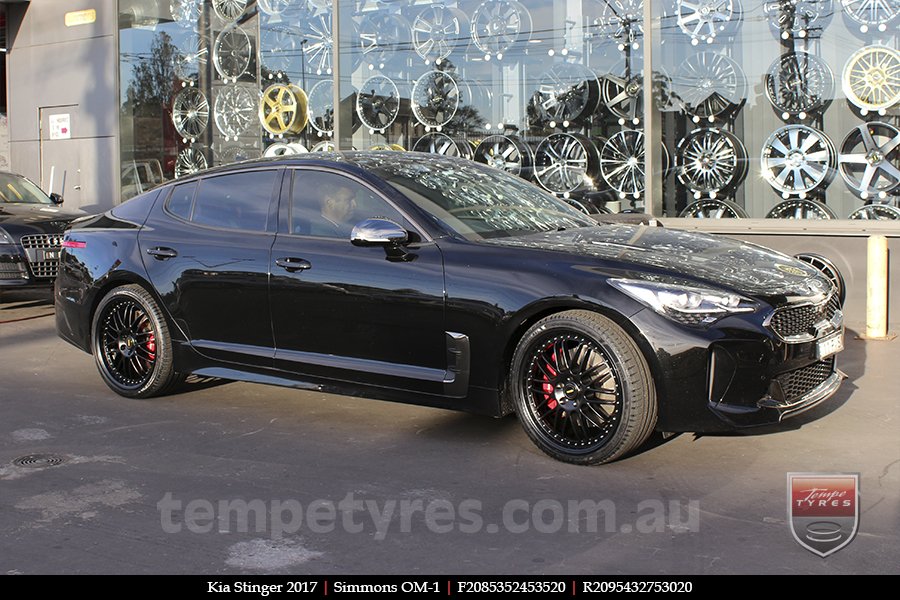 20x8.5 20x9.5 Simmons OM-1 Flat Black on KIA STINGER