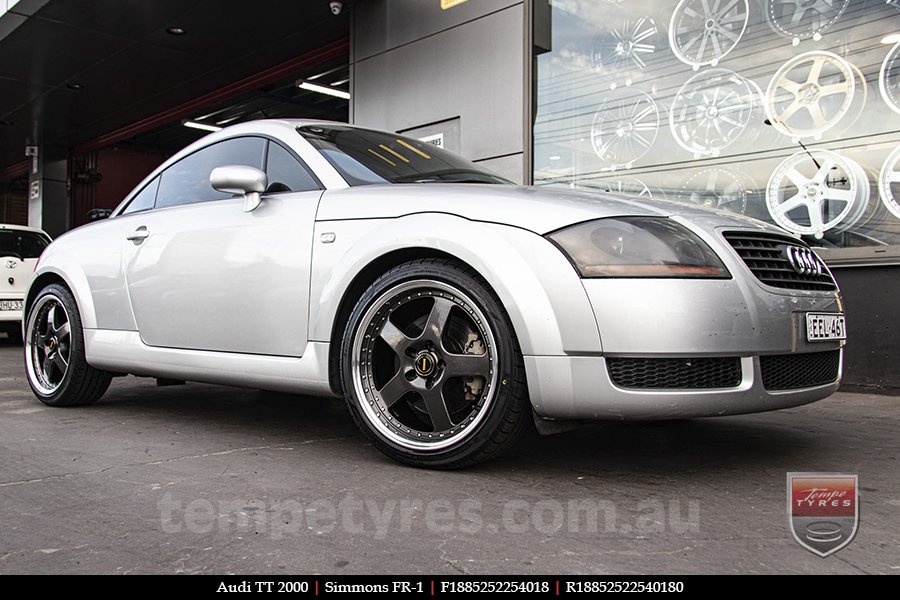 18x8.5 18x9.5 Simmons FR-1 Hyper Dark on AUDI TT