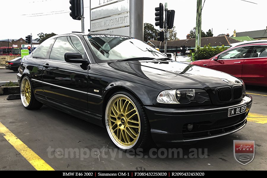 20x8.5 20x9.5 Simmons OM-1 Gold on BMW E46