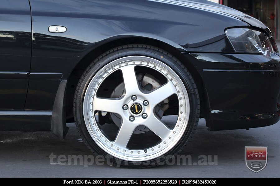 20x8.5 20x9.5 Simmons FR-1 Silver on FORD FALCON