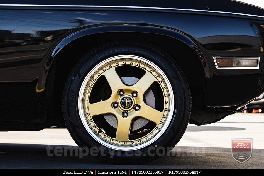 17x8.5 17x9.5 Simmons FR-1 Gold on FORD LTD