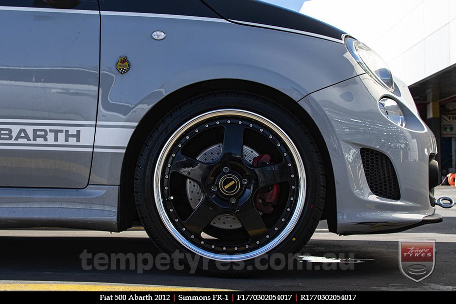 17x7.0 17x8.5 Simmons FR-1 Gloss Black on FIAT 500