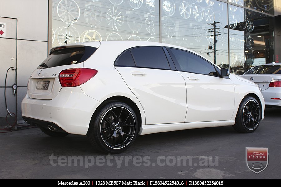 18x8.0 1328 MB507 Matt Black on MERCEDES A-Class