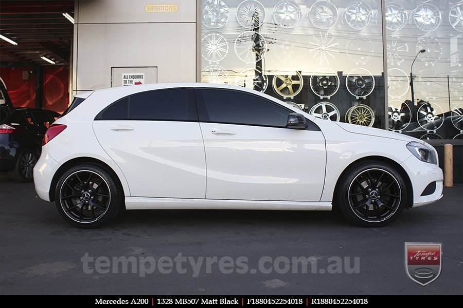 18x8.0 1328 MB507 Matt Black on MERCEDES A-Class