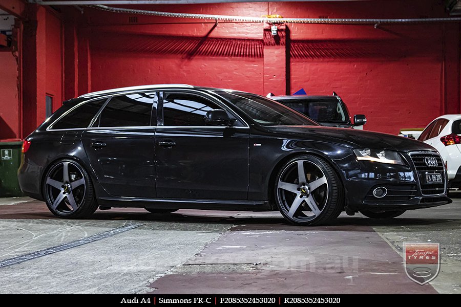 20x8.5 20x10 Simmons FR-C Black Tint NCT on AUDI A4