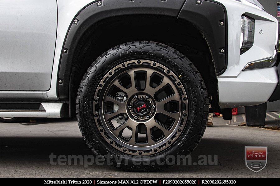 20x9.0 Simmons MAX X12 OBDFW on MITSUBISHI TRITON