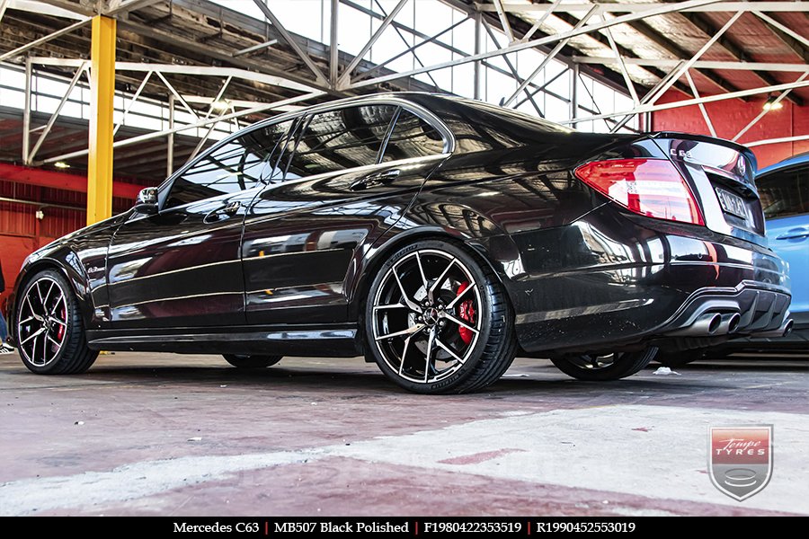 19x8.0 19x9.0 5626 MB507 Black Polished on MERCEDES C-Class