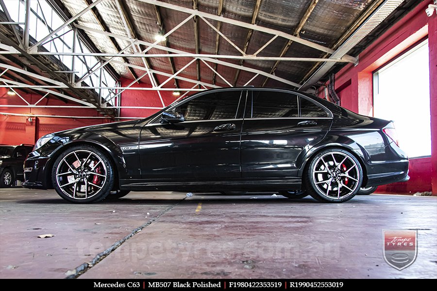 19x8.0 19x9.0 5626 MB507 Black Polished on MERCEDES C-Class