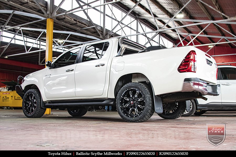 20x9.0 Ballistic Scythe Millworks on TOYOTA HILUX