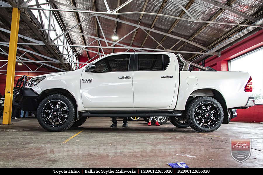 20x9.0 Ballistic Scythe Millworks on TOYOTA HILUX