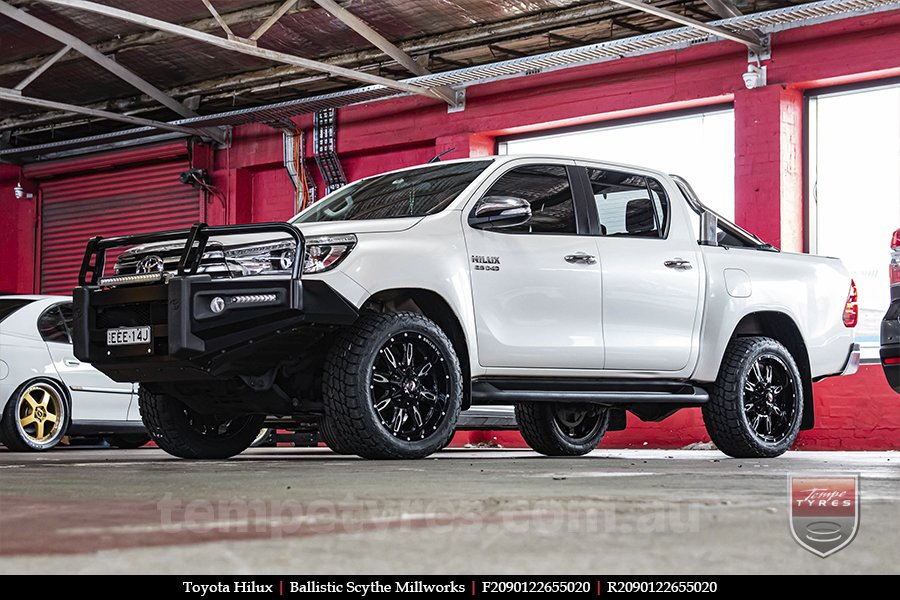 20x9.0 Ballistic Scythe Millworks on TOYOTA HILUX