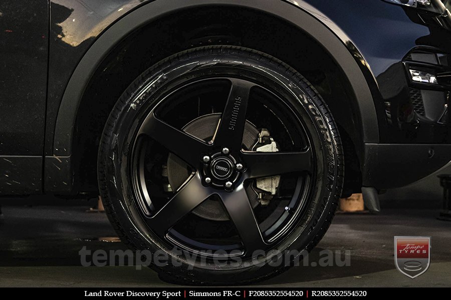 20x8.5 20x10 Simmons FR-C Satin Black NCT on LAND ROVER DISCOVERY SPORT
