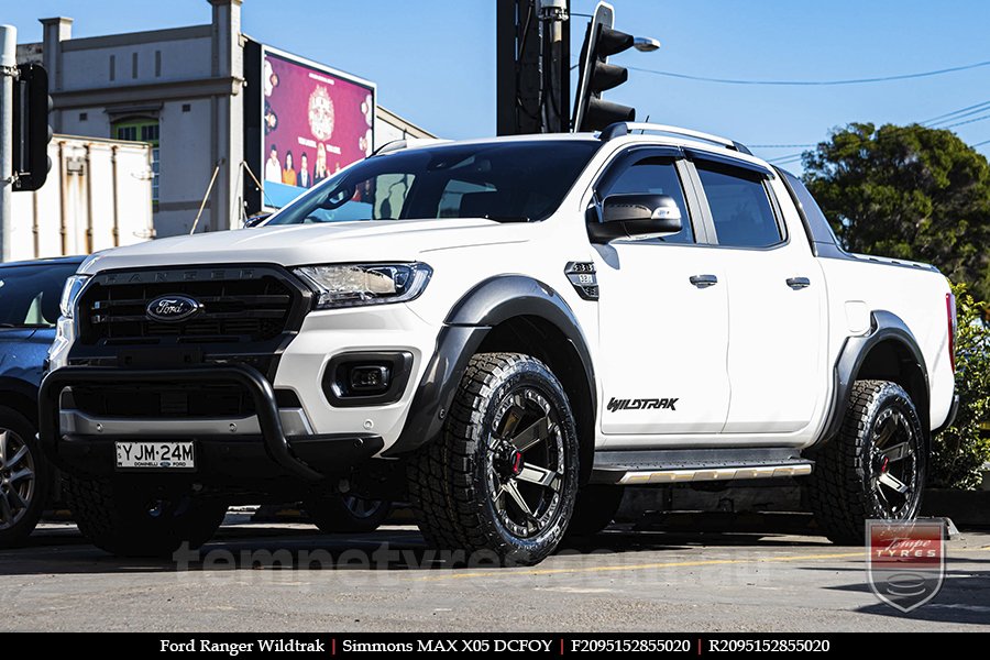 20x9.5 Simmons MAX X05 DCFOY on FORD RANGER WILDTRAK