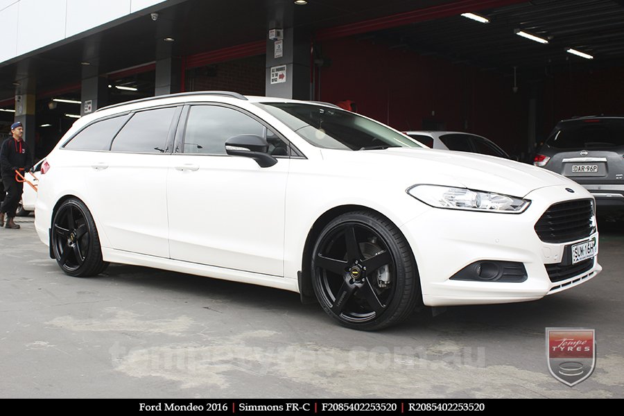 20x8.5 20x10 Simmons FR-C Satin Black NCT on FORD MONDEO