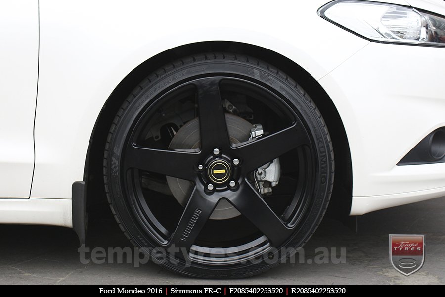 20x8.5 20x10 Simmons FR-C Satin Black NCT on FORD MONDEO