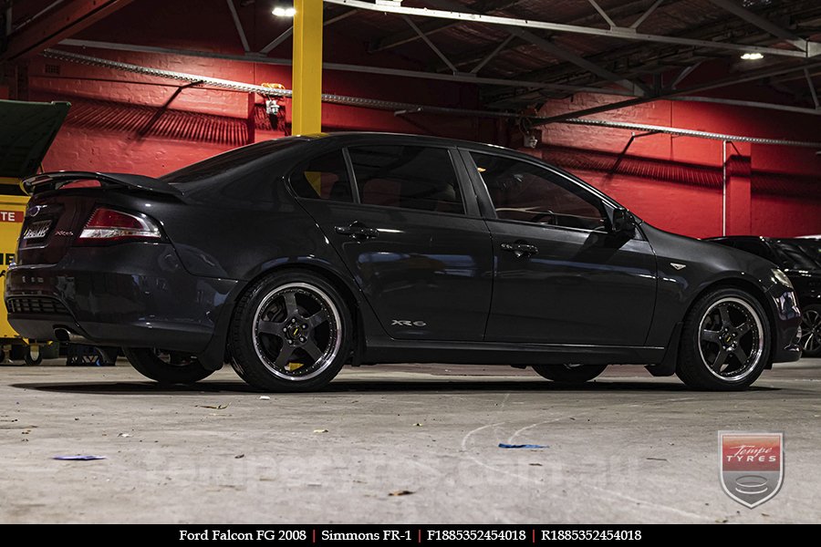 18x8.5 18x9.5 Simmons FR-1 Hyper Dark on FORD FALCON