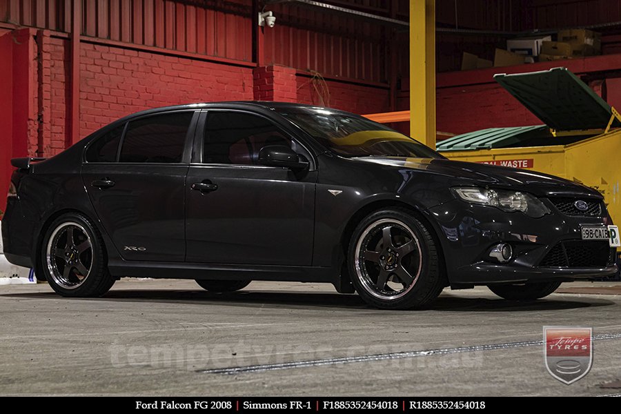 18x8.5 18x9.5 Simmons FR-1 Hyper Dark on FORD FALCON